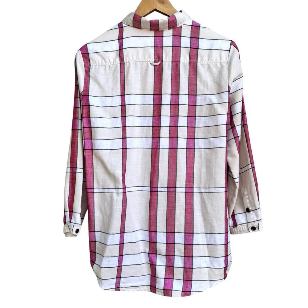 Burberry Brit Women’s Button Up Plaid Shirt Size S 3/4 Sleeve Tartan - Picture 2 of 9